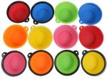 Dog Travel Water Bottle Collapsible Bowls, 2 in 1 Pet Food Container with