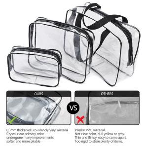 Wholesale Waterproof 3pcs Unisex Vinyl PVC Makeup Pouch For Travel from china suppliers