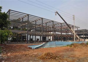 Wholesale 2 Floor Prefabricated Steel Workshops , Package Steel Buildings 100~150 Km/H from china suppliers