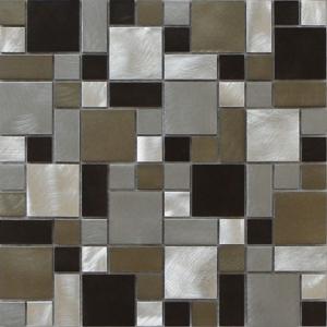 Wholesale Black white blend metal mosaic tile puzzle pattern quieter fashion from china suppliers
