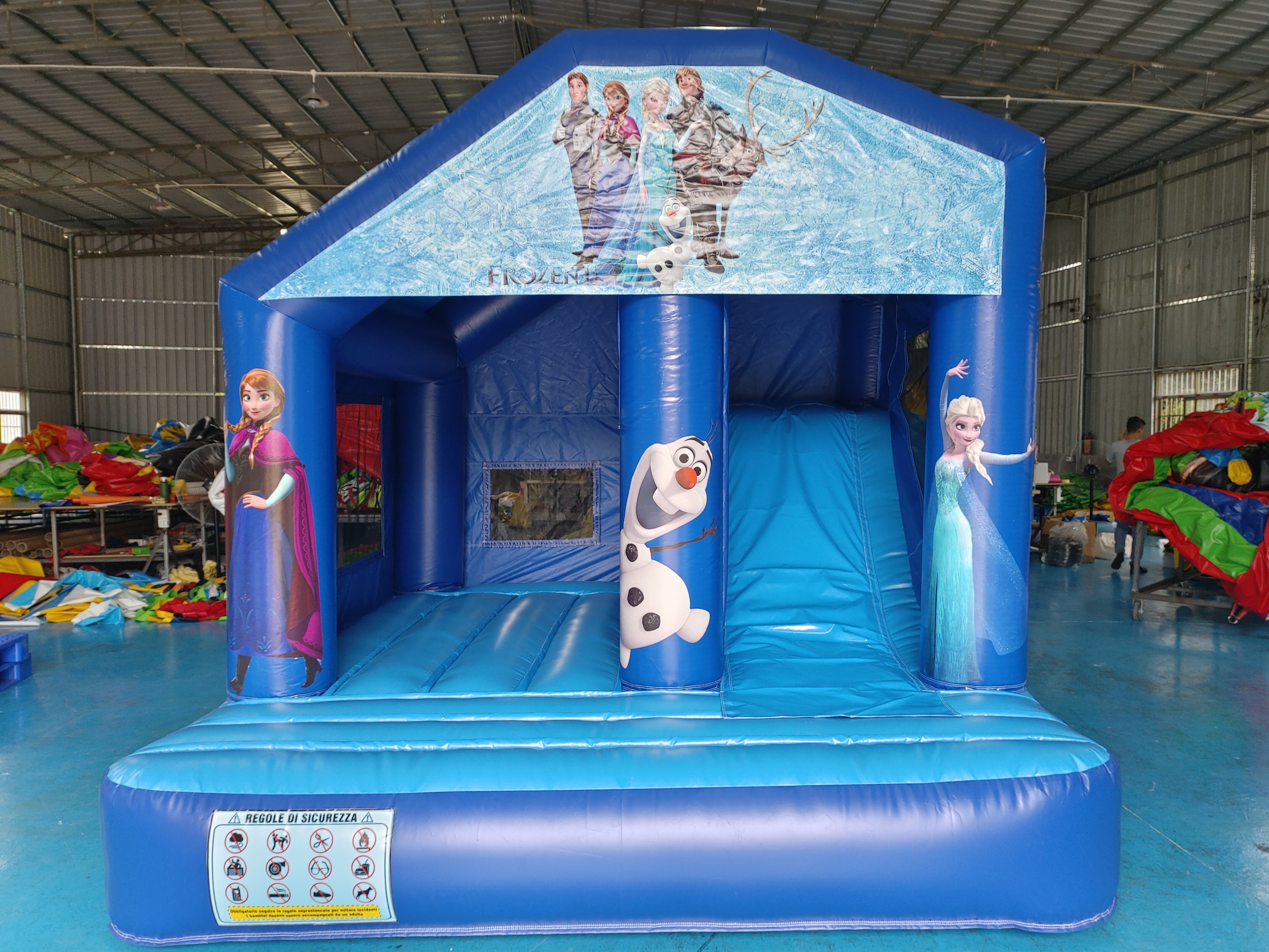 Hot Sale Commercial Inflatable Bounce House With Slides The Frozen Princess Cartoon Inflatable Combo For Kids