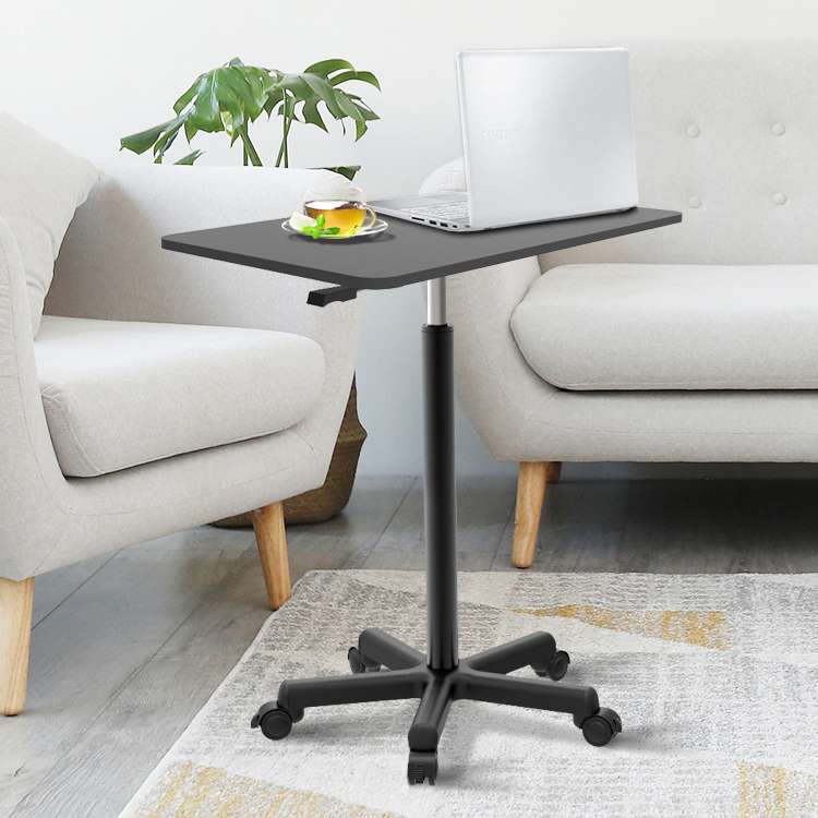 Custom Black Wooden Grain Height Adjustable Computer Gaming Desk for Living Room