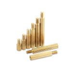 Male Female Round Brass M2 Knurled Standoff Anodized
