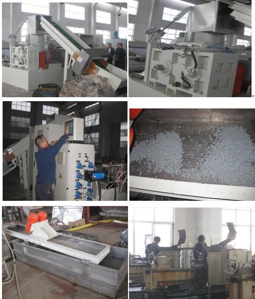 Film Pelletizing Waste Polythene Recycling Machine , Plastic Agglomerator