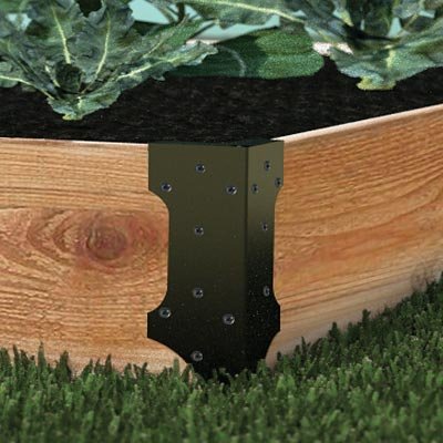 Powder Coated Easy Assembly Raised Garden Bed Corner Bracket Connectors in Aluminum