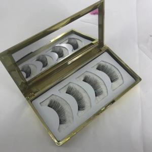 Wholesale Handmade Long Thick 3D Magnetic Fake Lashes Full Eye Glue - Free Design from china suppliers