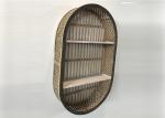 ZY919106 Display Shelf Ribbed Hanging Boat Bamboo Wall Decor