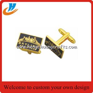 Wholesale New promotional customed logo brass cufflinks sports corperate gifts from china suppliers