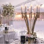 ZT-396S Hot sale Silver metal centerpiece candlestick stands for wedding decor