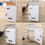 Wall Mount Lockable Modern Outdoor Galvanized Metal Mailbox Letterbox