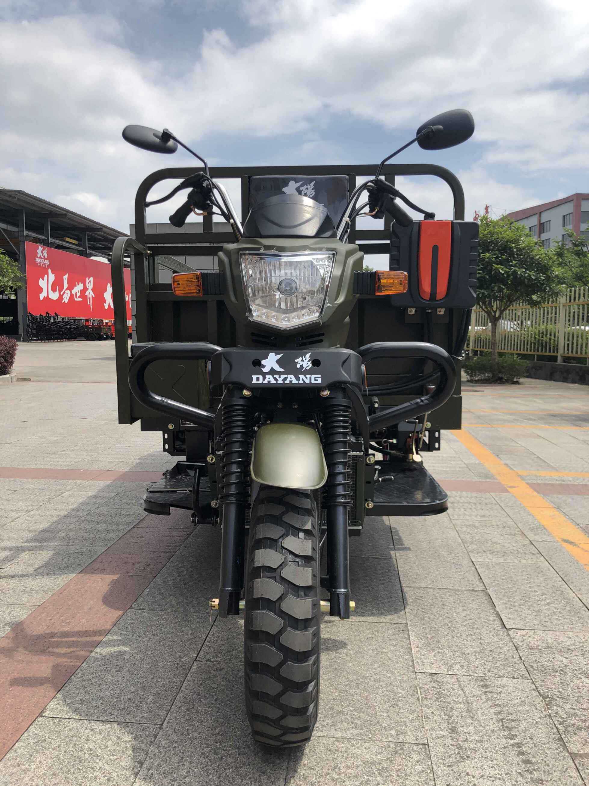 DAYANG 5.0-12 Tire Size Motorized Tricycle for Food Delivery in Tanzania Market