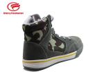 Grey / Black Rubber Outsole Steel Toe Work Shoes Men With Cow Suede / Oxford