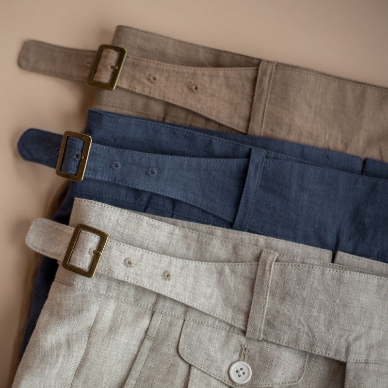 Men's Pants Cropped Pants Waisted Summer Style Linen Thin Casual Suit Trousers Woven