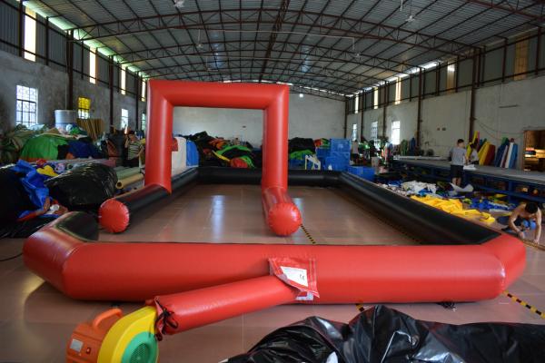 Inflatable racing track for karting games interesting outdoor inflatable sport