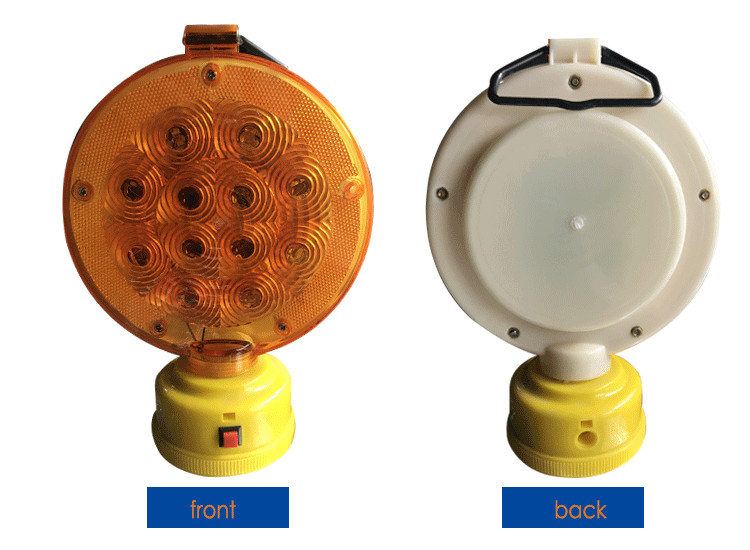 Yellow Rechargeable Traffic Warning Light 12pcs Amber Flashing Safety Lights
