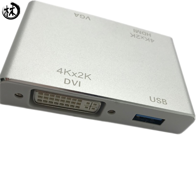 Type c to usb3.0 , hdtv , dvi , vga(24+5) adapter for mobile phone, computer and TV Multi-purpose converter