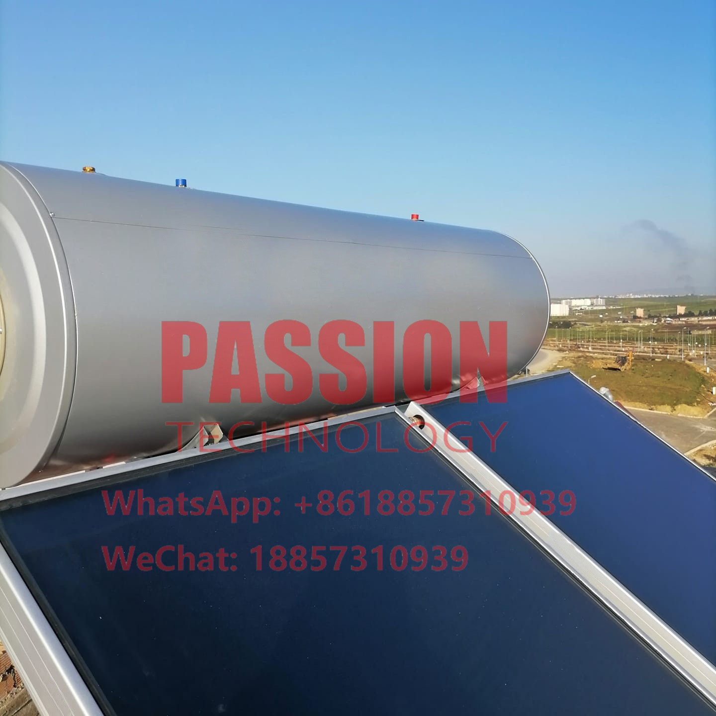 Closed Loop 300L Flat Panel Solar Water Heater Flat Plate Blue Solar Collector