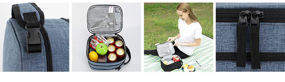 Women Leakproof Lunch Cooler Tote With Rubber Logo
