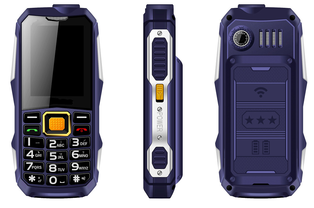 2.4inch Wholesale OEM Big Speaker Big Torch Power Bank Mobile Phone feature phone rugged phone