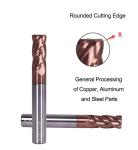 45/55/60/65 Degrees Corner Radius End Mill For Non-Ferrous Metal OEM/ODM