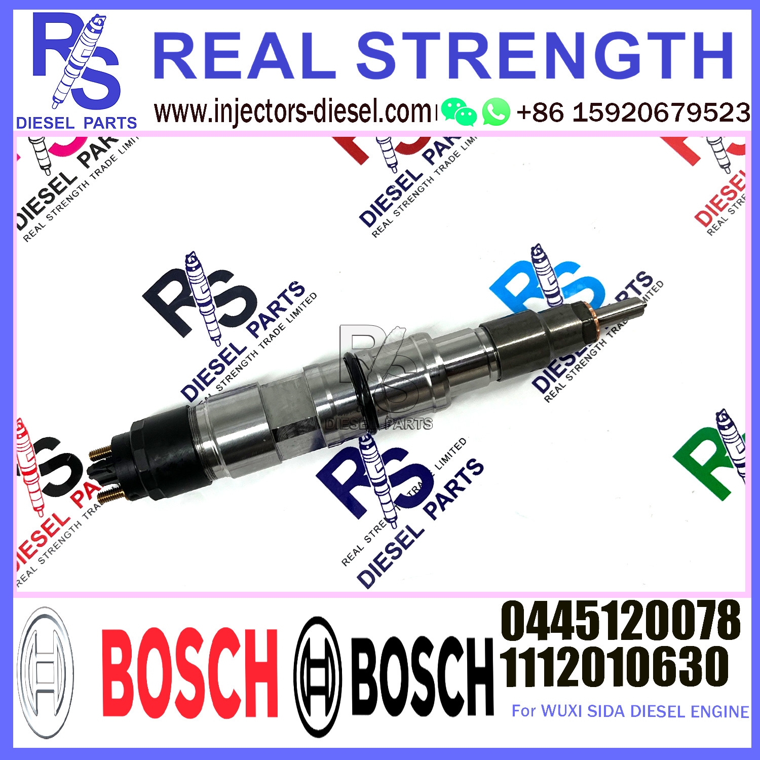 Fuel Injection Common Rail Fuel Injector 0445120393 FOR Bosch 1112010630 WUXI SIDA Engine