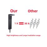 Solar Garden Light White LED Outdoor Lawn Light Waterproof Flood Light Kit