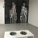 Chic wedding centerpiece tall 5 arms long stem floating candle pillar holder