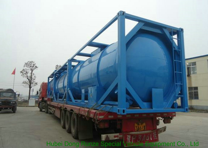 20 Feet ISO Wast Water Tank Container For Bulk Liquid 20000L Optional PE Lined