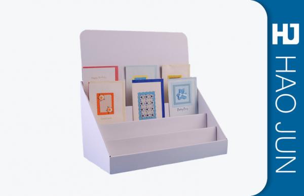 Quality Full Printed Cardboard Counter Display Boxes Plat Packed For Gift Card for sale