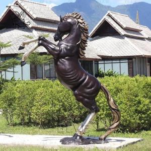 Wholesale Bronze Jumping Horse Statue Sculpture Life Full Size Metal Animal Outdoor Garden Large Custom from china suppliers