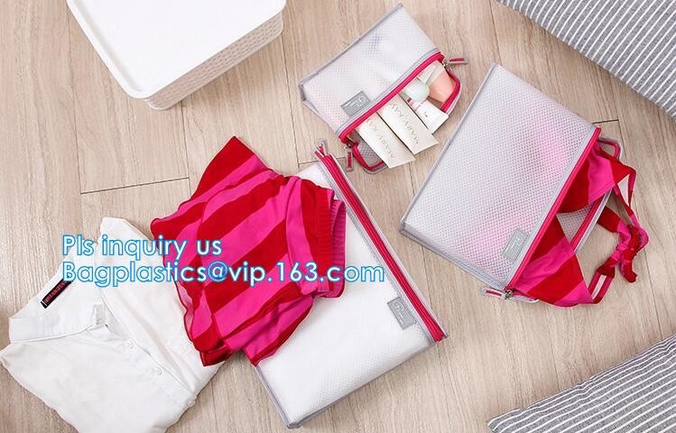 mesh zipper cosmetic bag make up custom high quality bags and cases shopping, Travel Toiletry Pouch Silver Mesh bag