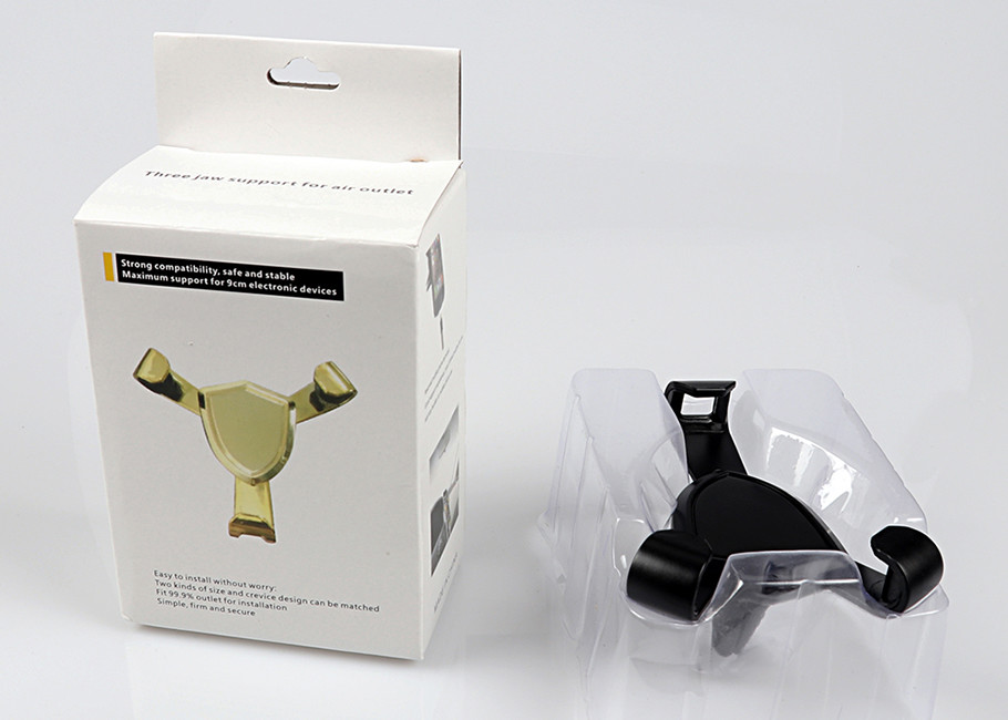 Black Color Mobile Phone Car Mount Holder Easy Operation 360 Degree With Auto Clip