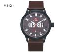 Men's Quartz Watch Water Proof PU Leather Strap Hot Sale Wrist Watch M112