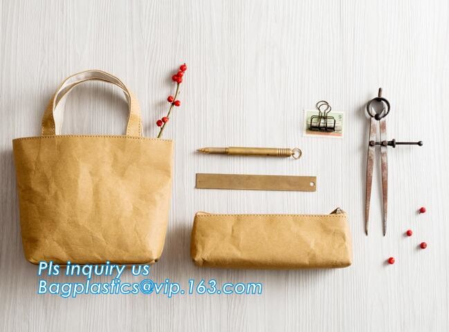 Cheap Lightweight Cheap Brown Custom Made Print Logo Water-proof Tyvek Paper Tote Shopping Bageco reusable promotion gif