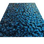 Sapphire Blue Color embossed stainless steel plate With Water Ripple Surface