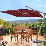 Large Garden Patio Umbrella 2.7 Metre Parasol 2.5*2.5M/3*3M
