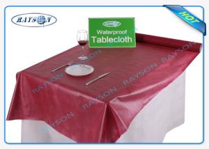 Wholesale Waterproof / Anti Water Non Woven Tablecloth For Resturant Celeste / Marron / Fuxia from china suppliers