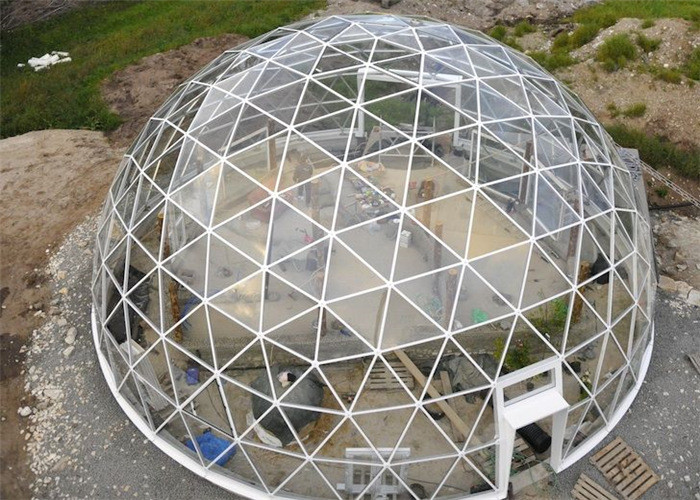 Waterproof Steel Geodesic Dome Shelter 30M Diameter Garden Gather
