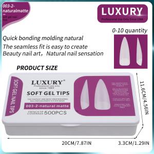 Wholesale 500pcs/Box Professional Natural Matte Sharp Shape Fake Nails For DIY Manicure from china suppliers