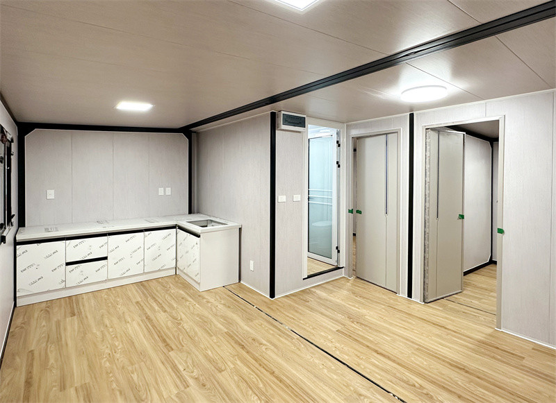 20-foot gray carved board expansion container house