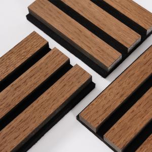Wholesale Natural Wood Acoustic Panels Slotted Slat Wall Panels for Wooden Cinema Room from china suppliers