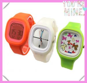 Wholesale 2013 Fashion Promotional Square Silicone Jelly Watch from china suppliers
