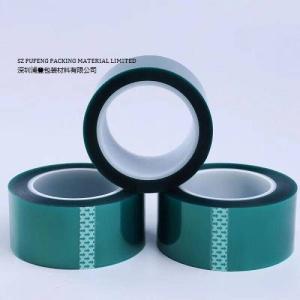 Wholesale PET 0.06mm High Temperature Masking Tape , Green Heat Resistant Silicone Tape from china suppliers