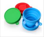 ECO Friendly Silicone Baby Cup Retractable Folding For Disposable Travel
