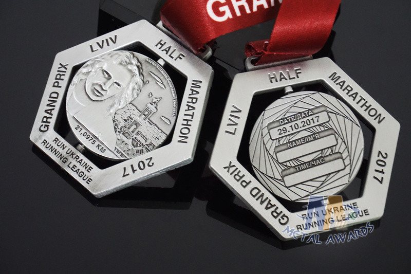 Spinning Sports Running Award Medallions , 5k 10k Marathon Custom Race Medals