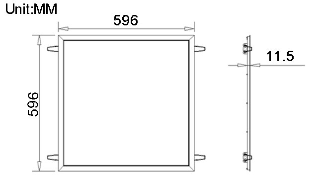 600mm Squared Smart LED Panel Light Dimmable And CCT Changed Available 40W