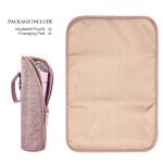 Clear PVC Linen Baby Backpack Diaper Bag With Insulated Pouch