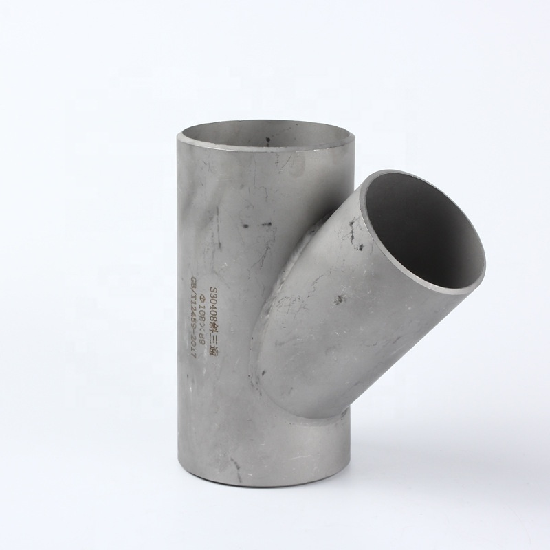 Sch10-Xxs A403 WP304/316L Butt Welding 45 Degree Tee Fittings Lateral Pipe Joint with Material Equal Thickness Sch10-Xxs