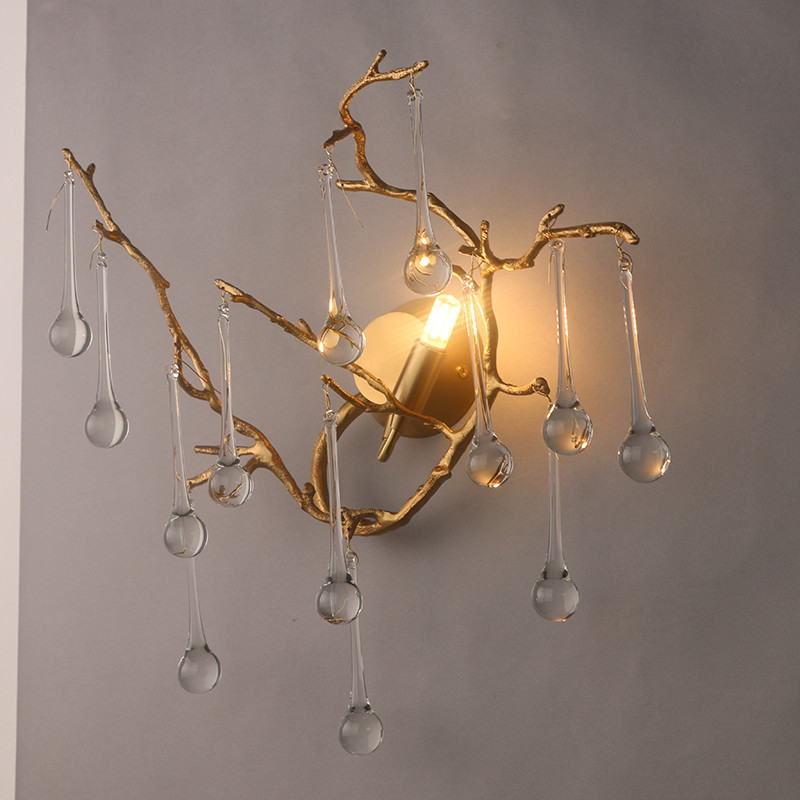 Brass Button Control Modern Wall Lamp Chandelier Wall Lights