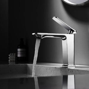 Wholesale Hotel Apartment Hot And Cold Basin Mixer 0.3-0.6um Chrome Plating from china suppliers